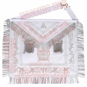 Handcrafted Masonic DeMolay Apron 100% Lambskin with Master Mason Emblem on Flap - Picture 1 of 8