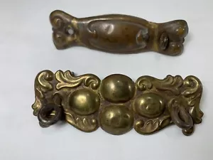 "2 extraños muebles antiguos/vintage cajón tirar herrajes 3"" postes E" - Imagen 1 de 12