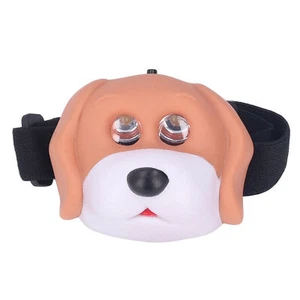 LED Headlight Cute Cartoon Dog Animal Headlamp 2 Modes Portable Kids Headligh US - Picture 1 of 12