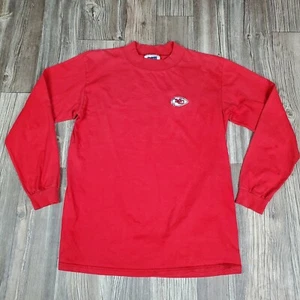 Kansas City Chiefs Camicia Manica Lunga Logo Ricamato Uomo Rosso Taglia M Medium  - Foto 1 di 12