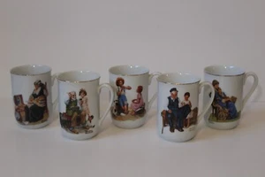 Set of 5 Vintage 1982 Norman Rockwell Museum Mugs - Picture 1 of 15