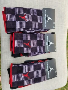 3 pars of Jordan Jumpman Lightweight Black & Red Checker 3Y-5Y - Picture 1 of 8