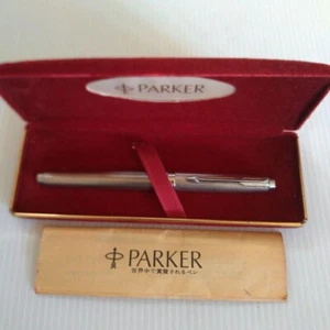 Parker 75 Sterling Silver Color Fountain Pen 14K Nib XF 585M - Imagen 1 de 10