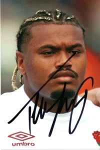 ENGLAND & NORTHAMPTON SAINTS RUGBY: TAREK HAFFAR SIGNED 6x4 ACTION PHOTO+COA - Picture 1 of 1