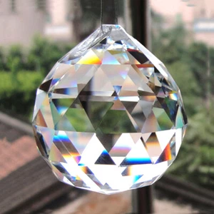 20mm Clear Crystal Feng Shui Lamp Ball Prism Rainbow Sun Wedding Decor 1Pc - Picture 1 of 10