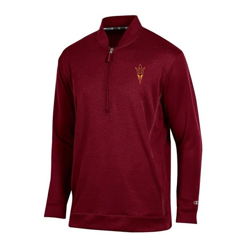 Arizona State Sun Devils Champion Men's Maroon Cool Down Coaches Collar Jacket Cover