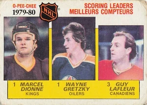 1980-81 O-Pee-Chee Scoring Leaders Dionne Gretzky Lafleur #163 - Picture 1 of 2
