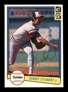 Sammy Stewart Auto Autographed Signed 1982 Donruss Card #457 Orioles 166596