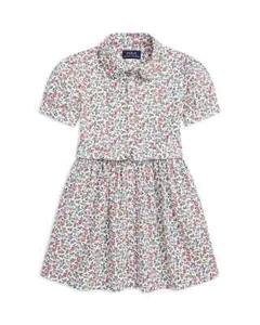 NWT Polo Ralph Lauren Big Girls Floral Cotton Oxford Shirtdress Multi 12/12T - Picture 1 of 2