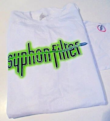 Syphon Filter 促销图形 T 恤索尼 Playstation 电子游戏宣传衬衫很好 — 第 1/4 张图片