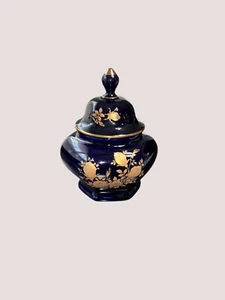 German Bavarian Waldsassen Bareuther Echt Kobalt Vase/IngwerJar - Bild 1 von 7