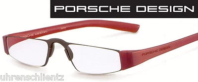 Occhiali da lettura Porsche Design P 8801 B rossi +2,50 OFFERTA SPECIALE occhiali da mezza cucitura NUOVI