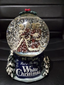 Irving Berlins weiße Weihnachten musikalische Wasser Schneekugel Bing Crosby singend - Bild 1 von 7