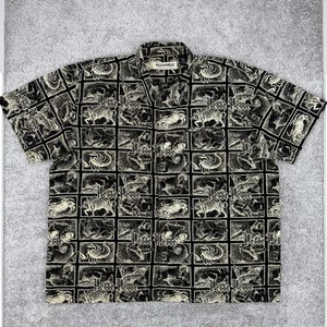Pelle Pelle Marc Buchanan Shirt Men’s 5XL Animal AOP VTG Y2K Camp Hip Hop - Picture 1 of 9