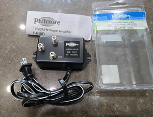 Philmore DA12B, 75 Ohm 6 dB 2-Way VCR/TV Signal Amplifier 50-900MHz - Picture 1 of 9