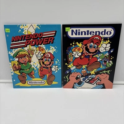 Pastas vintage Nintendo Power 3 furos (2) 1988 Zelda Link e Super Mario novo na caixa - Imagem 1 de 4