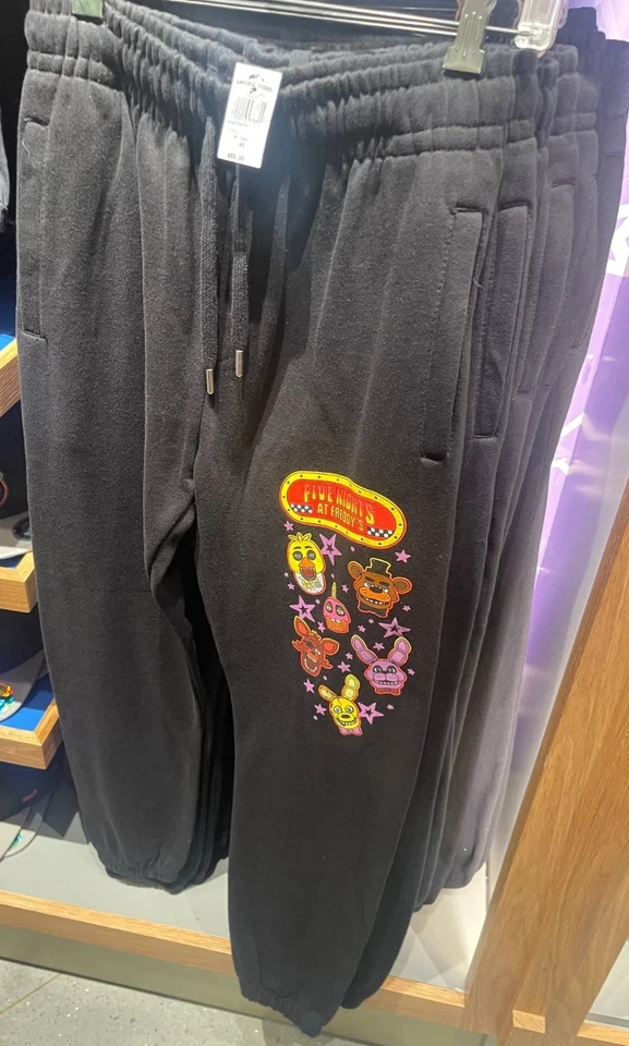 Universal HHN Halloween Horror Five Nights At Freddy's FNAF Sweatpants BLACK - Image 1 of 1