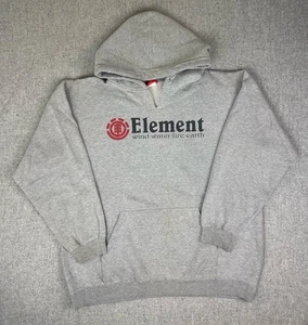 Y2K Element Skateboard Hoodie Pullover Mens Size L Gray Vintage Grunge Punk - Picture 1 of 16