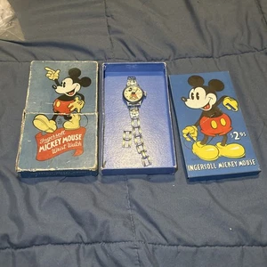Reloj de pulsera Mickey Mouse 1933 Ingersoll Watch en bruto estado para piezas caja original - Imagen 1 de 24
