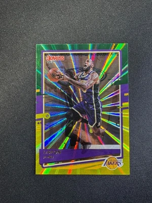 2020-21 Panini Donruss LeBron James Green & Yellow Laser #12 Lakers - Image 1 of 2