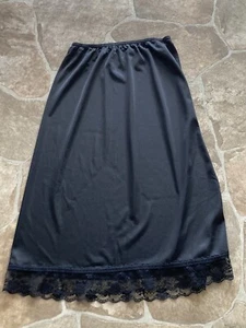 Dupont Antron III Black 100% Nylon Anti-static Anti-cling Half Slip S - Picture 1 of 6