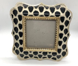 SICURA Picture Frame 5 X 7 Photo BLACK WHITE W/GOLD TRIM Oasis Black Cream - Picture 1 of 8