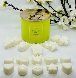 Bath and Body Works-White Barn Eucalipto Menta Cera Scioglie/Torte Confezione da 10 - Foto 1 di 2