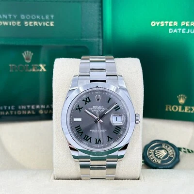 Rolex Datejust 41 2025, Slate Roman Oyster, juego completo sin usar, 126300-0013 Foto 1 de 4