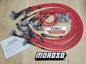 Cables de bujía Moroso 73690 Ultra 40 8,65 mm bloque grande Chevy BBC ROJO DEBAJO de la cabeza - Imagen 1 de 4