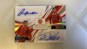 2021 Immaculate DAVID BECKHAM and CRISTIANO RONALDO Dual Auto 4/5 SSP ManU
