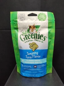 Greenies Feline Dental Treats Tempting Tuna Flavor Cleans Teeth For Cats 2.1-Oz. - Picture 1 of 5
