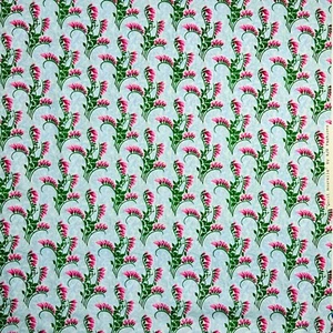 RJR Fashions Quilt Nouvelle Pink Coral Vine Floral Fabric 1 YARD 100% Cotton - Picture 1 of 8