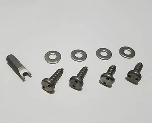 Tornillos de matrícula de seguridad disuasivos de robo estilo serpiente para automóvil/camión Ford - Imagen 1 de 2