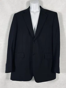 Vintage Canali Blazer Mens 50R US 34R Black Sport Coat Wool IWS Travel - Picture 1 of 13