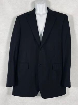 Vintage Canali Blazer Mens 50R US 34R Black Sport Coat Wool IWS Travel Textured - Image 1 of 4