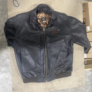 Chaqueta de Cuero Aeroespacial VETEMENTS TRIUM SPORT Bombardier Talla L Hecha en Canadá - Imagen 1 de 7