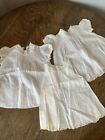 Antique Lot Baby Cotton Embroidered Lace Trim Dresses 3-6 Months? Handmade