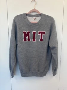 Vintage 80s MIT Collegiate Pacific Crewneck Spellout Embroidered College Medium - Bild 1 von 5
