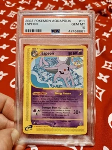 PSA 10 ESPEON Rare Non Holo Graded Card Vintage Art 2003 Aquapolis Pokemon - Bild 1 von 2