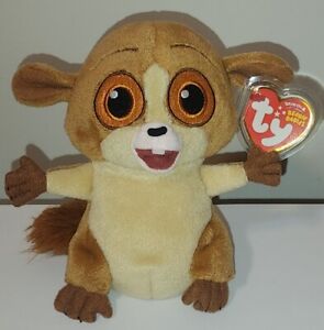 ST* Ty Beanie Baby - MORT the Lemur (Madagascar) MINT with MINT TAGS (STICKER)