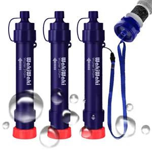 3x Water Filter Straws Camping Water Purification Portable Water Filter Survival - Picture 1 of 11