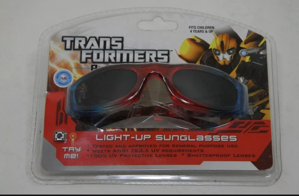 TRANSFORMERS PRIME LIGHT UP SHATTER PROOF SUNGLASSES KIDS 4 YEARS & UP, 100 % UV - Image 1 of 2