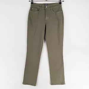 Pantalones de mezclilla NYDJ para mujer 2 verde oliva Samantha ajustados tiro medio elásticos con dobladillo - Imagen 1 de 9