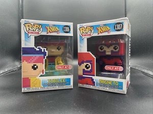 Magneto & Jubilee 1281 1306 Funko Pop! Marvel X-Men 97 8 Bit Exclusive Brand New - Picture 1 of 6