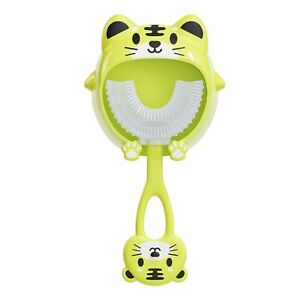 Baby Toothbrush Ergonomic Handle Anti-scratch Boys Girls Portable Silicone Green