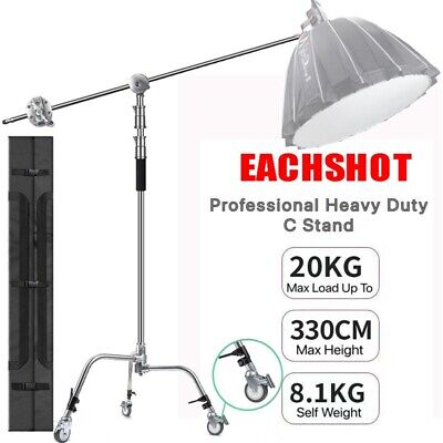 Heavy Duty 260cm Licht Reflektor Stativ C Stand Mit Boom Arm Für Aputure Godox • 127.10€