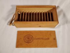 Vintage NAPA VALLEY BOX Co. 12 Slot Wood Cassette Carrying Case - Made in U.S.A.