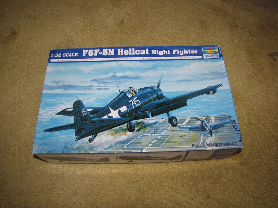 Trumpeter F6F-5N Night Fighter Warcraft 02259 Model Plane 1/32 Scale Toy  - Image 1 of 1