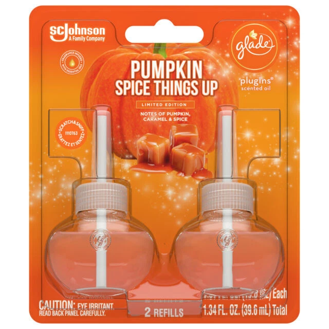 Glade Plugins Limited Edition Scented Oil Refills - Pumpkin Spice, Pack of 2