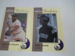 1994 Rockies Police Baseball Cards #13 Hayes  #26 Burks (D-1739)